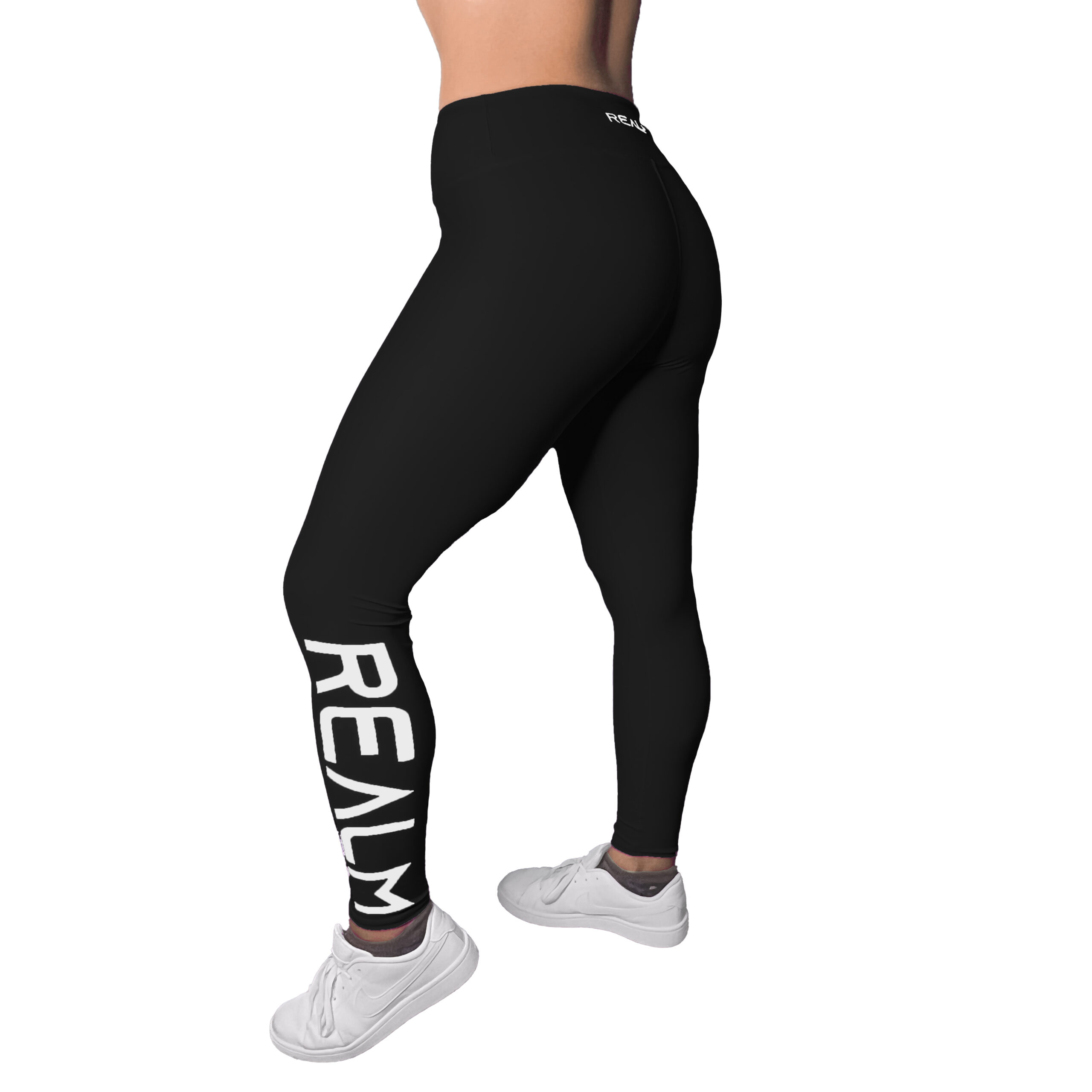 High Waist Black Leggings – Realm Fitness Products Inc.