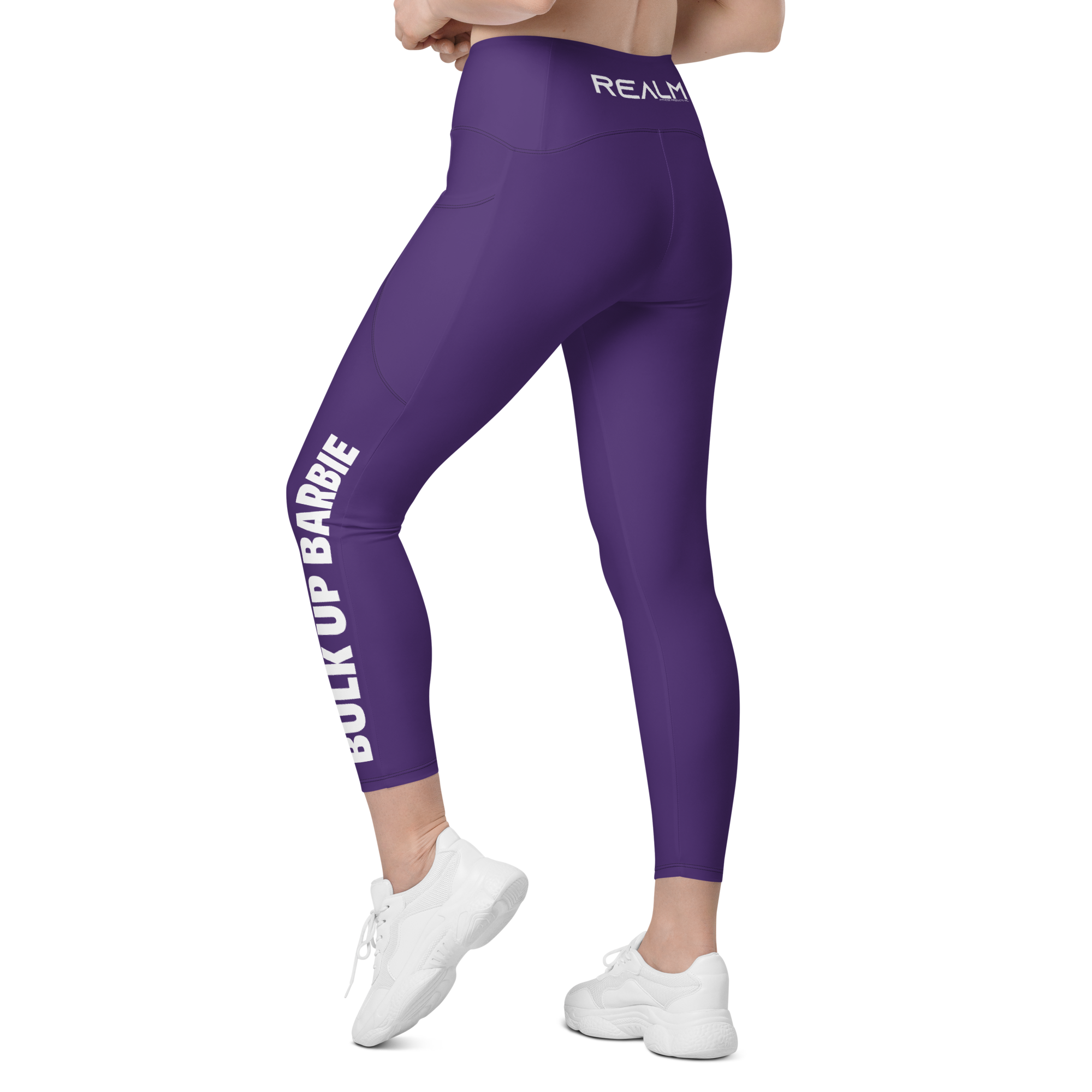 High Waist Leggings Purple - Bulk Up Barbie - Image 2