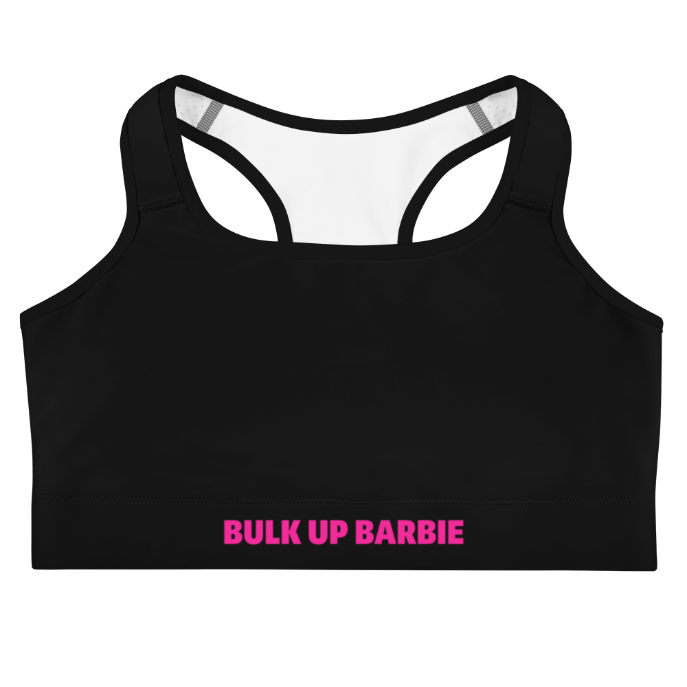 Sports Bra - Bulk Up Barbie - Sports Bra (Pink on Black)