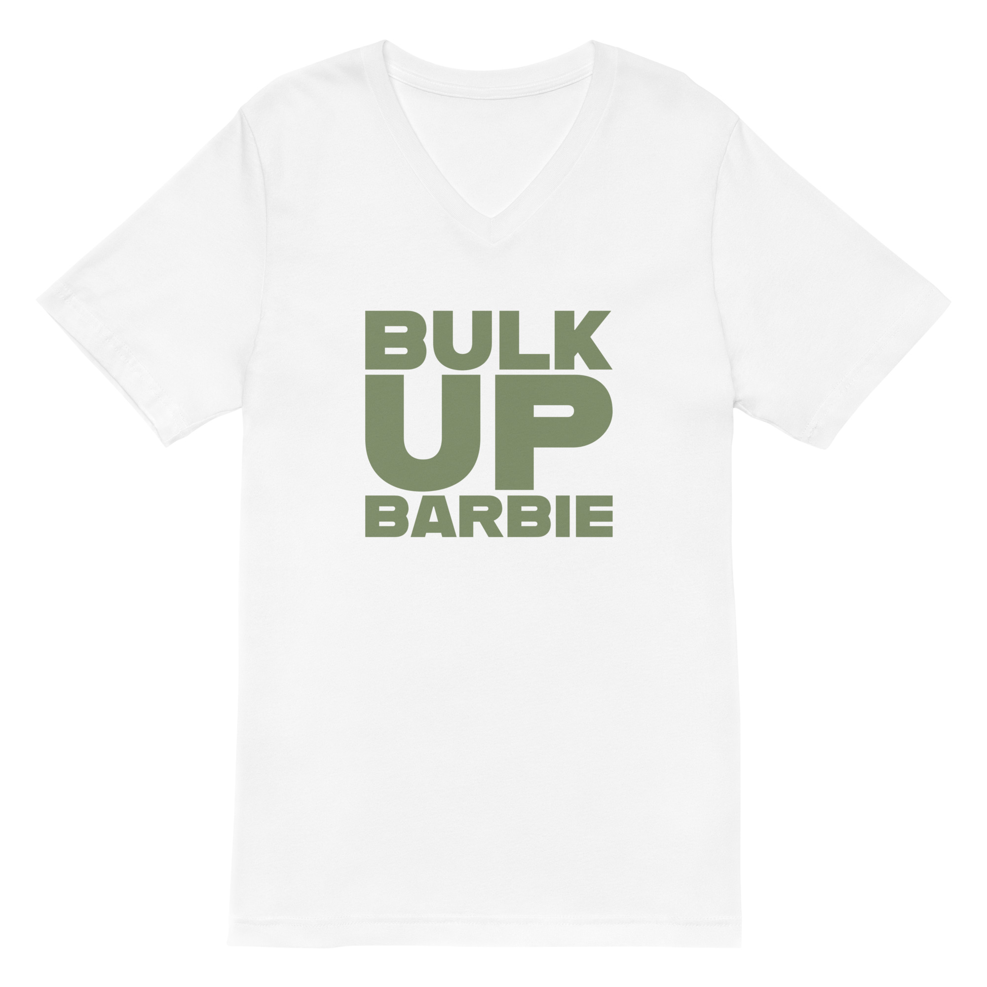 Unisex Tee - Bulk Up Barbie (Green On White)